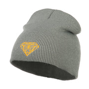 Gold Diamond Embroidered Youth Short Beanie