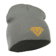 Gold Diamond Embroidered Youth Short Beanie