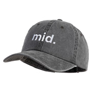 Mid Phrase Embroidered Pigment Dyed Wash Caps - Grey OSFM