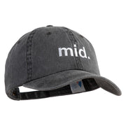 Mid Phrase Embroidered Pigment Dyed Wash Caps - Grey OSFM