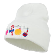 Christmas Garland Elf Candy Embroidered Beanie