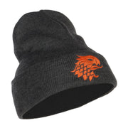 Girffin Emblem Embroidered Long Beanie