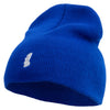 Made in USA Moai Stone Landmark Embroidered 8 Inch Short Beanie - Royal-Blue OSFM