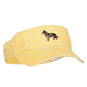 German Shepherd Embroidered Pro Style Cotton Washed Visor