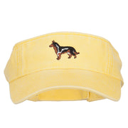 German Shepherd Embroidered Pro Style Cotton Washed Visor