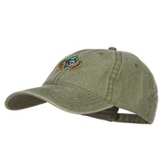 Green Beret Crest Embroidered Washed Cap