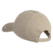 3 AF Third Air Force Veteran Embroidered Washed Solid Pigment Dyed Cotton Twill Brass Buckle Cap - Khaki OSFM