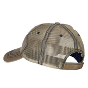 Combat Engineer Veteran Embroidered Low Profile Cotton Mesh Cap