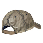 Combat Engineer Veteran Embroidered Low Profile Cotton Mesh Cap