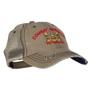 Combat Engineer Veteran Embroidered Low Profile Cotton Mesh Cap