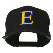 Greek Alphabet Epsilon Embroidered Flat Bill Cap