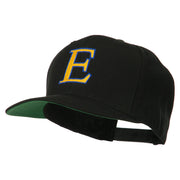 Greek Alphabet Epsilon Embroidered Flat Bill Cap