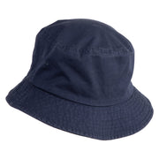 Stay Cool Phrase Embroidered Cotton Twill Bucket Hat - Navy M