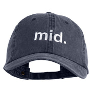 Mid Phrase Embroidered Pigment Dyed Wash Caps - Navy OSFM