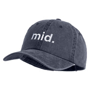 Mid Phrase Embroidered Pigment Dyed Wash Caps - Navy OSFM