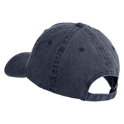 Mid Phrase Embroidered Pigment Dyed Wash Caps - Navy OSFM