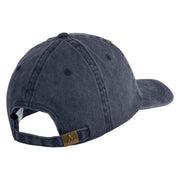 Mid Phrase Embroidered Pigment Dyed Wash Caps - Navy OSFM