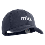 Mid Phrase Embroidered Pigment Dyed Wash Caps - Navy OSFM