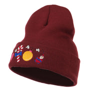 Christmas Garland Elf Candy Embroidered Beanie