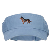 German Shepherd Embroidered Pro Style Cotton Washed Visor