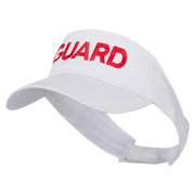 Guard Embroidered Cotton Twill Sun Visor