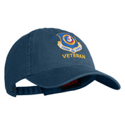 3 AF Third Air Force Veteran Embroidered Washed Solid Pigment Dyed Cotton Twill Brass Buckle Cap - Navy OSFM