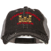 Combat Engineer Veteran Embroidered Low Profile Cotton Mesh Cap