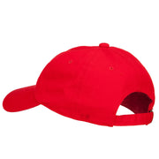 Georgia State Flag Map Embroidered Unstructured Washed Cap