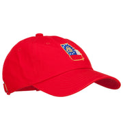 Georgia State Flag Map Embroidered Unstructured Washed Cap