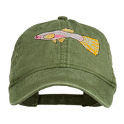 Guppy Fish Embroidered Washed Cap