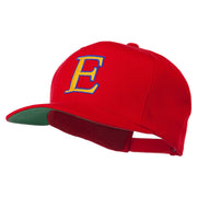 Greek Alphabet Epsilon Embroidered Flat Bill Cap