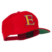 Greek Alphabet Epsilon Embroidered Flat Bill Cap