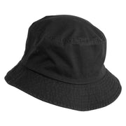 Stay Cool Phrase Embroidered Cotton Twill Bucket Hat - Black M