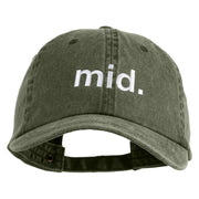 Mid Phrase Embroidered Pigment Dyed Wash Caps - Olive OSFM