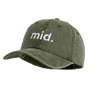 Mid Phrase Embroidered Pigment Dyed Wash Caps - Olive OSFM