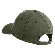 Mid Phrase Embroidered Pigment Dyed Wash Caps - Olive OSFM