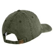 Mid Phrase Embroidered Pigment Dyed Wash Caps - Olive OSFM
