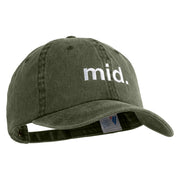 Mid Phrase Embroidered Pigment Dyed Wash Caps - Olive OSFM