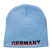 Germany Embroidered Short Beanie