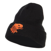 Girffin Emblem Embroidered Long Beanie