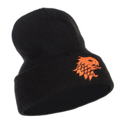 Girffin Emblem Embroidered Long Beanie