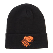 Girffin Emblem Embroidered Long Beanie