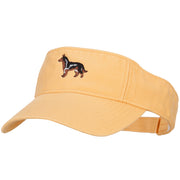 German Shepherd Embroidered Pro Style Cotton Washed Visor