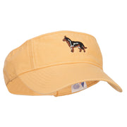 German Shepherd Embroidered Pro Style Cotton Washed Visor