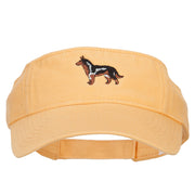 German Shepherd Embroidered Pro Style Cotton Washed Visor