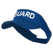 Guard Embroidered Cotton Twill Sun Visor