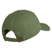3 AF Third Air Force Veteran Embroidered Washed Solid Pigment Dyed Cotton Twill Brass Buckle Cap - Olive OSFM