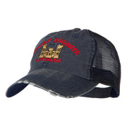 Combat Engineer Veteran Embroidered Low Profile Cotton Mesh Cap