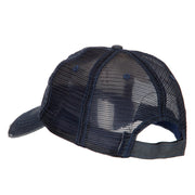 Combat Engineer Veteran Embroidered Low Profile Cotton Mesh Cap