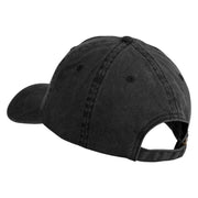 Mid Phrase Embroidered Pigment Dyed Wash Caps - Black OSFM